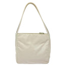 PRADA Tote Bag Nylon White Silver Auth bs28890-2