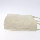 PRADA Tote Bag Nylon White Silver Auth bs28890-3