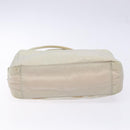 PRADA Tote Bag Nylon White Silver Auth bs28890-5