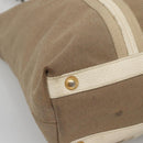 PRADA Hand Bag Canvas 2way Beige Gold Auth bs28891-14