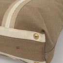 PRADA Hand Bag Canvas 2way Beige Gold Auth bs28891-15