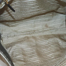 PRADA Hand Bag Canvas 2way Beige Gold Auth bs28891-19