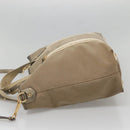 PRADA Hand Bag Canvas 2way Beige Gold Auth bs28891-4