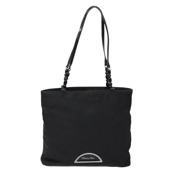 Christian Dior Tote Bag Nylon Black Auth bs28900