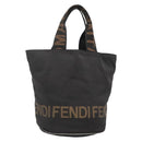 FENDI Hand Bag Black Brown gold Auth bs28903-1