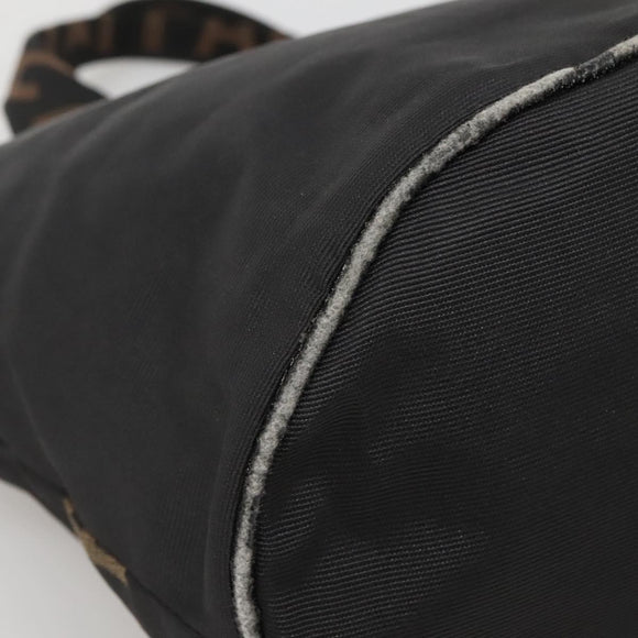 FENDI Hand Bag Black Brown gold Auth bs28903