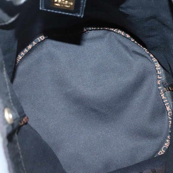 FENDI Hand Bag Black Brown gold Auth bs28903