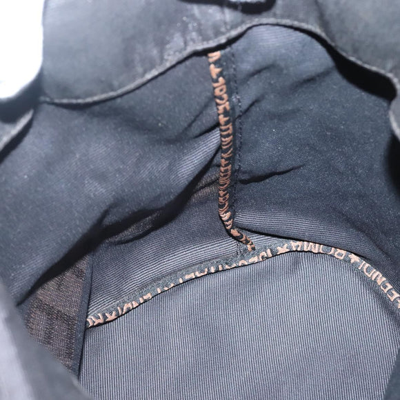 FENDI Hand Bag Black Brown gold Auth bs28903