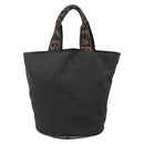 FENDI Hand Bag Black Brown gold Auth bs28903-3