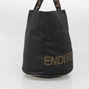 FENDI Hand Bag Black Brown gold Auth bs28903-4