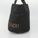 FENDI Hand Bag Black Brown gold Auth bs28903-5