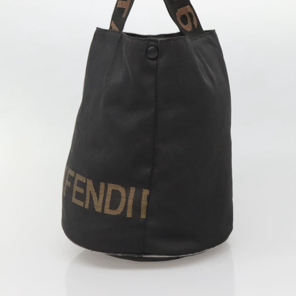 FENDI Hand Bag Black Brown gold Auth bs28903