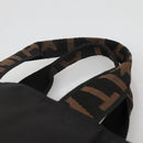 FENDI Hand Bag Black Brown gold Auth bs28903-8