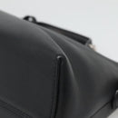 FENDI Hand Bag Leather Black Silver Auth bs28905-8