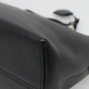 FENDI Hand Bag Leather Black Silver Auth bs28905-16