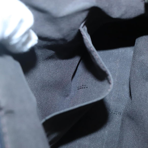 FENDI Hand Bag Leather Black Silver Auth bs28905