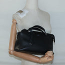 FENDI Hand Bag Leather Black Silver Auth bs28905-27