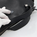 FENDI Hand Bag Leather Black Silver Auth bs28905-7