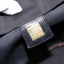 FENDI Hand Bag Canvas Black Brown gold Auth bs28908-10