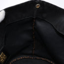 FENDI Hand Bag Canvas Black Brown gold Auth bs28908-17