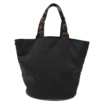 FENDI Hand Bag Canvas Black Brown gold Auth bs28908 - 0