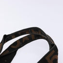 FENDI Hand Bag Canvas Black Brown gold Auth bs28908-8