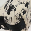 CHANEL Shoulder Bag Canvas White Black Silver CC Auth bs28912-18