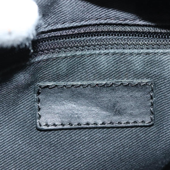 CHANEL Shoulder Bag Canvas White Black Silver CC Auth bs28912