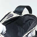 CHANEL Shoulder Bag Canvas White Black Silver CC Auth bs28912-24