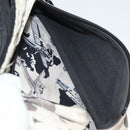 CHANEL Shoulder Bag Canvas White Black Silver CC Auth bs28912-29