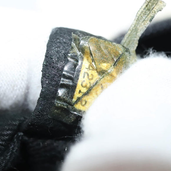 CHANEL Shoulder Bag Canvas White Black Silver CC Auth bs28912