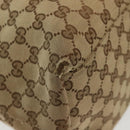 GUCCI GG Canvas Sherry Line Tote Bag Beige Gold 155524 Auth bs28913-9