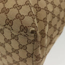 GUCCI GG Canvas Sherry Line Tote Bag Beige Gold 155524 Auth bs28913-15