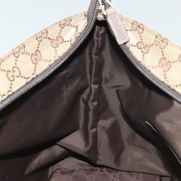 GUCCI GG Canvas Sherry Line Tote Bag Beige Gold 155524 Auth bs28913