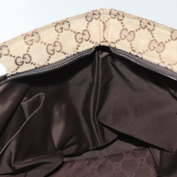 GUCCI GG Canvas Sherry Line Tote Bag Beige Gold 155524 Auth bs28913