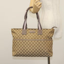 GUCCI GG Canvas Sherry Line Tote Bag Beige Gold 155524 Auth bs28913-23