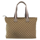 GUCCI GG Canvas Sherry Line Tote Bag Beige Gold 155524 Auth bs28913-2