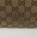 GUCCI GG Canvas Sherry Line Tote Bag Beige Gold 155524 Auth bs28913-3