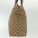 GUCCI GG Canvas Sherry Line Tote Bag Beige Gold 155524 Auth bs28913-5