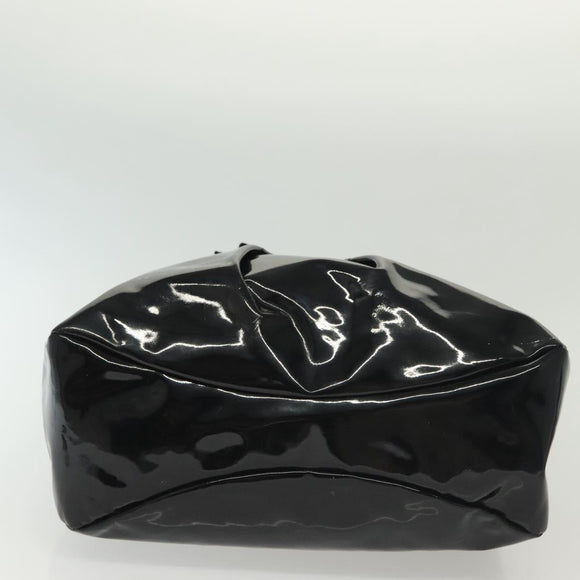 Salvatore Ferragamo Vala Tote Bag Enamel Black Auth bs28914