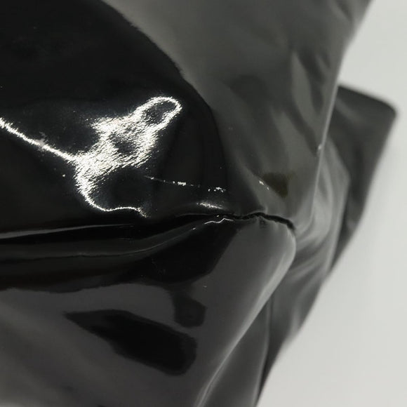 Salvatore Ferragamo Vala Tote Bag Enamel Black Auth bs28914