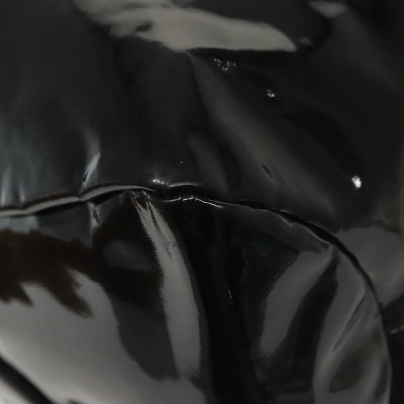 Salvatore Ferragamo Vala Tote Bag Enamel Black Auth bs28914