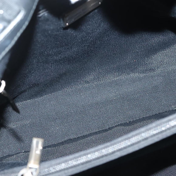 Salvatore Ferragamo Vala Tote Bag Enamel Black Auth bs28914