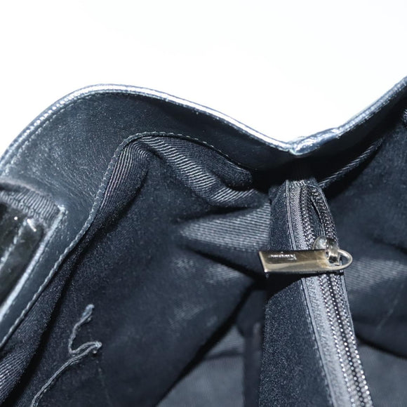 Salvatore Ferragamo Vala Tote Bag Enamel Black Auth bs28914