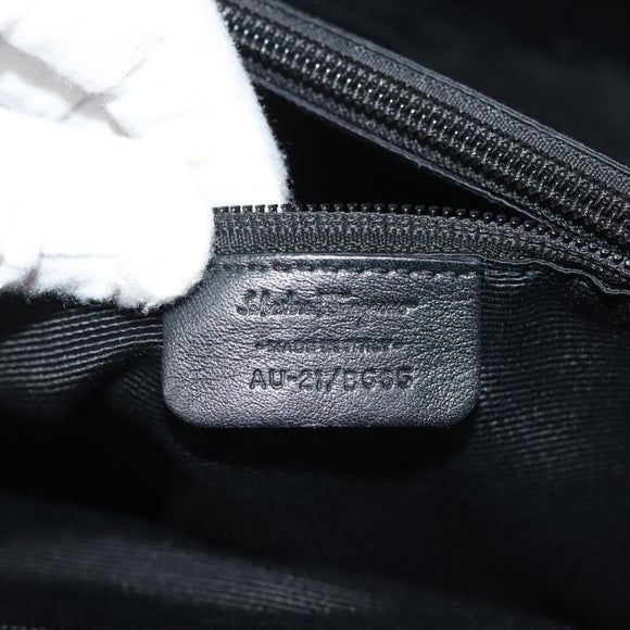 Salvatore Ferragamo Vala Tote Bag Enamel Black Auth bs28914