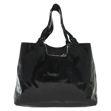 Salvatore Ferragamo Vala Tote Bag Enamel Black Auth bs28914 - 0