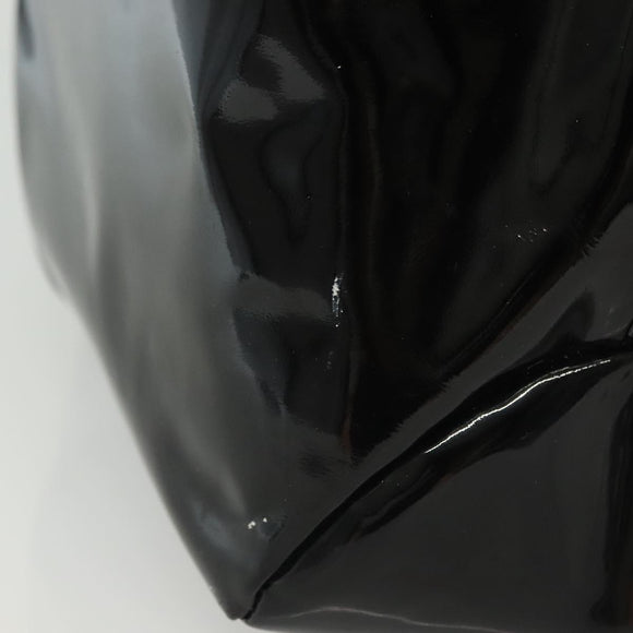 Salvatore Ferragamo Vala Tote Bag Enamel Black Auth bs28914