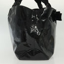Salvatore Ferragamo Vala Tote Bag Enamel Black Auth bs28914-5