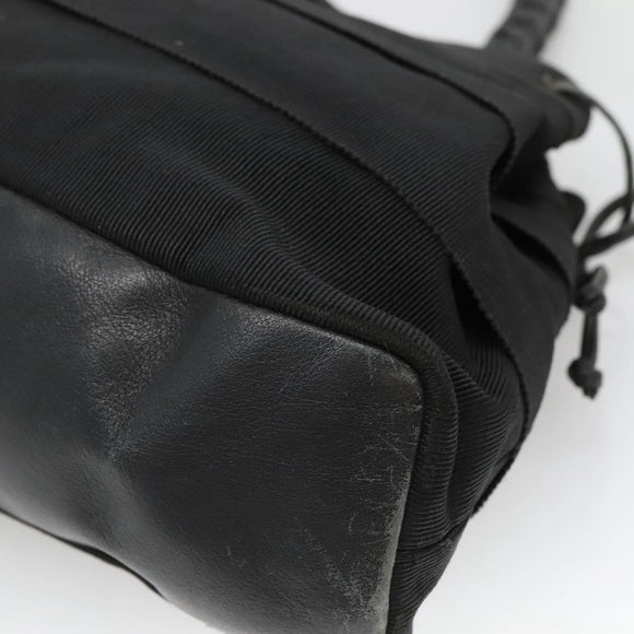 Salvatore Ferragamo Vala Tote Bag Canvas Black Gold Auth bs28915