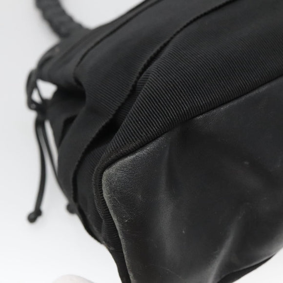 Salvatore Ferragamo Vala Tote Bag Canvas Black Gold Auth bs28915